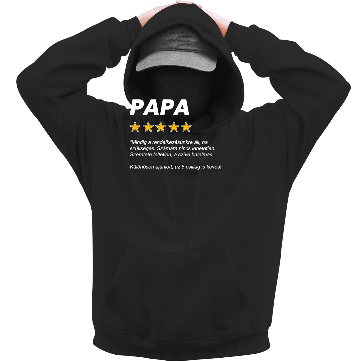 Kapucnis belebújós pulóver