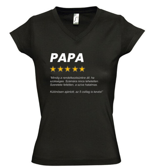 Női V nyakú póló