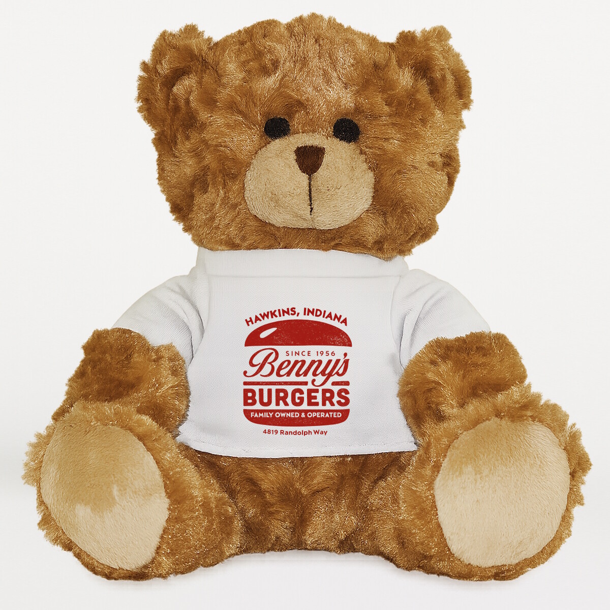Plüssmaci egyedi pólóval