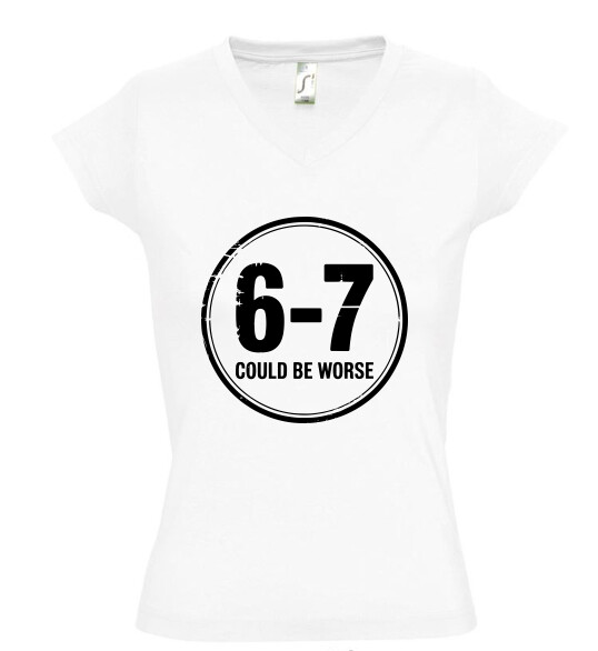 Női V nyakú póló