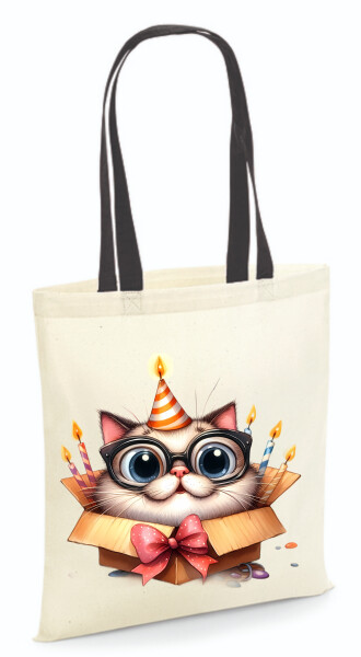 Vászontáska - színes fülű 