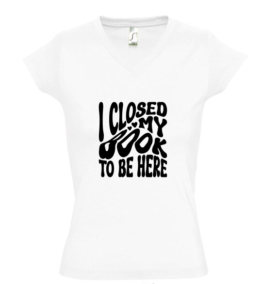 Női V nyakú póló