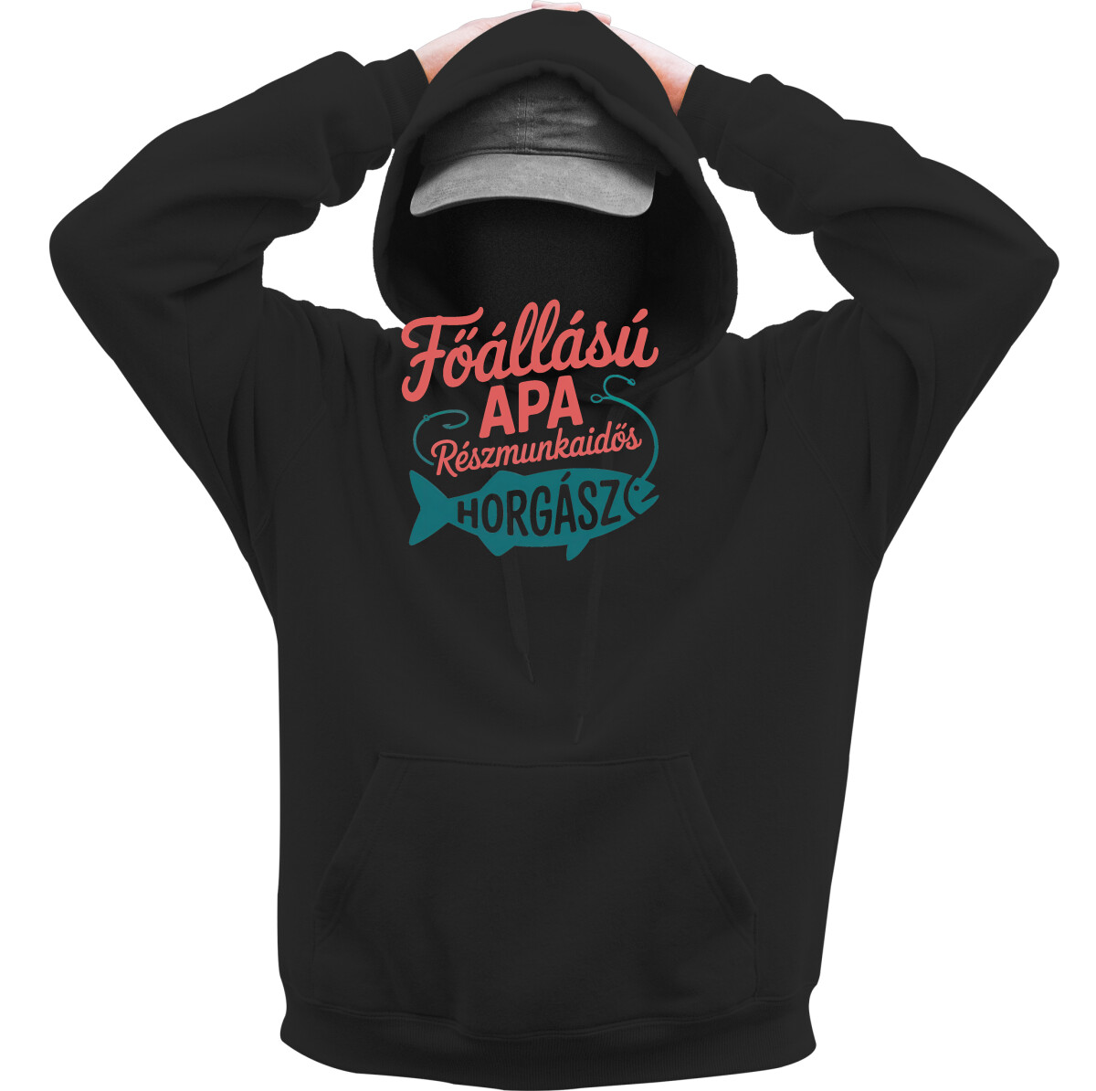 Kapucnis belebújós pulóver