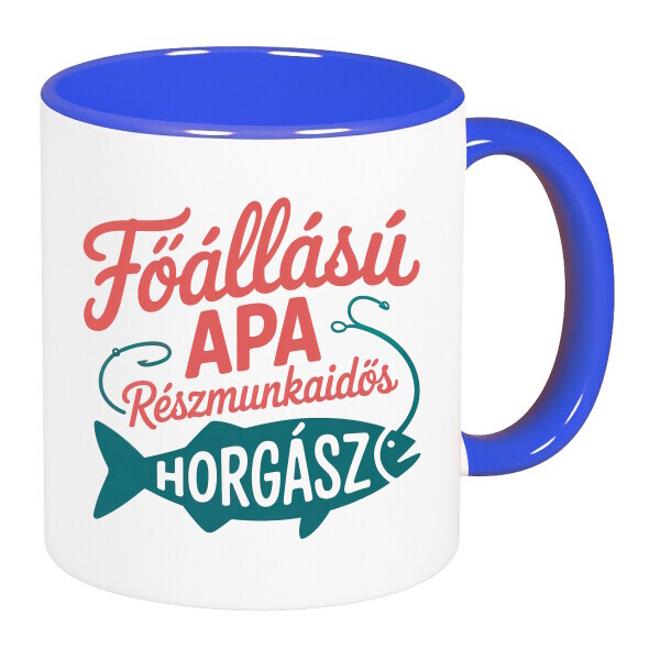 Színes fülű és belsejű bögre