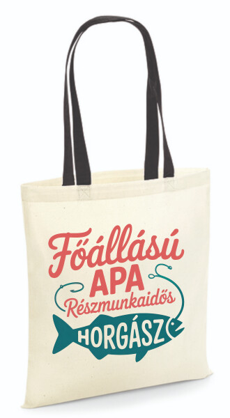 Vászontáska - színes fülű 