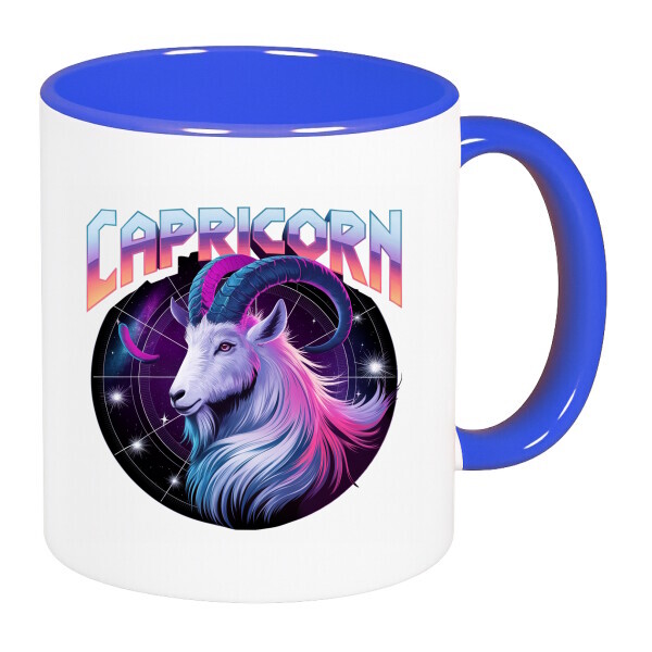 Színes fülű és belsejű bögre