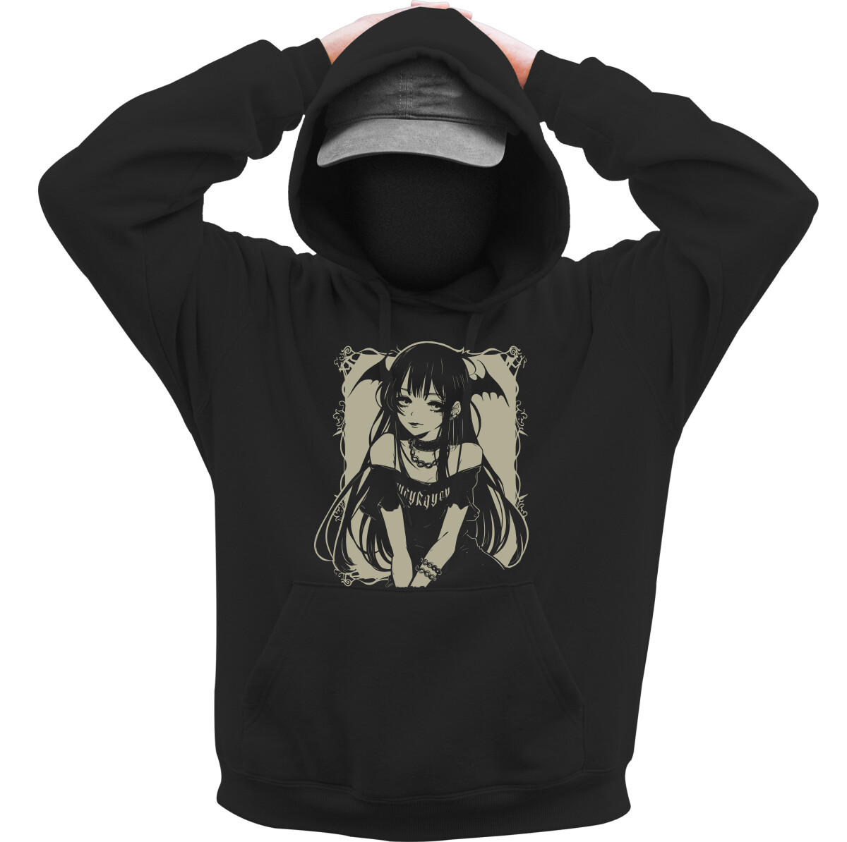 Kapucnis belebújós pulóver