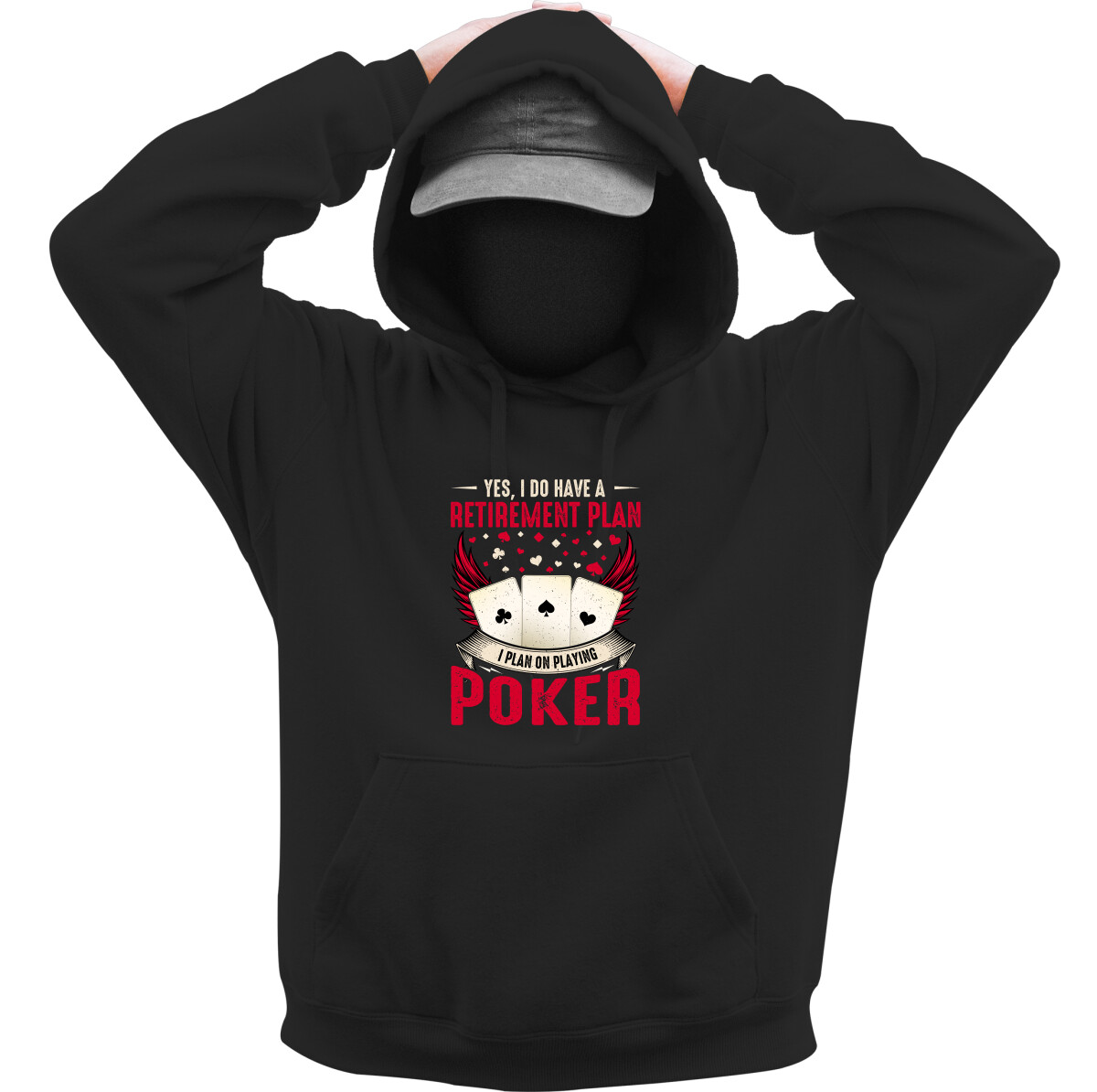 Kapucnis belebújós pulóver