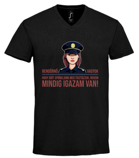 Unisex V nyakú póló