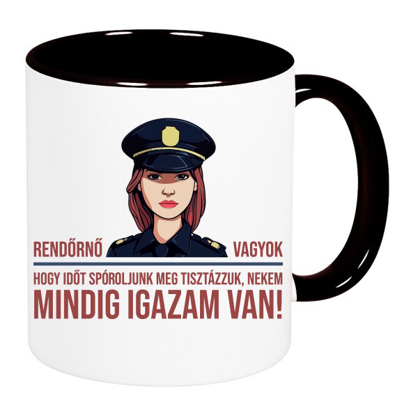 Színes fülű és belsejű bögre