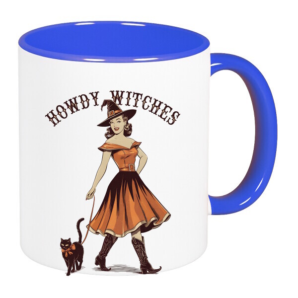 Színes fülű és belsejű bögre