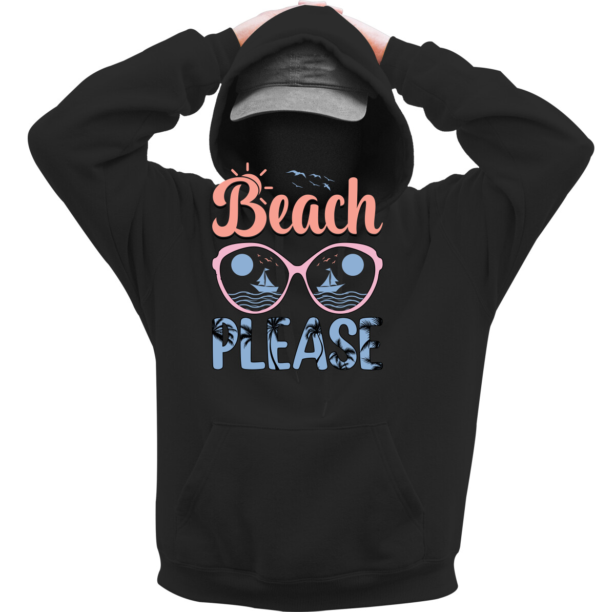 Kapucnis belebújós pulóver