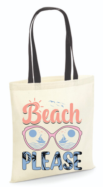 Vászontáska - színes fülű 