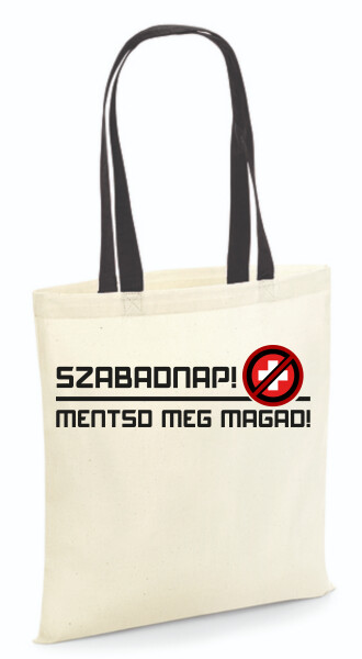 Vászontáska - színes fülű 