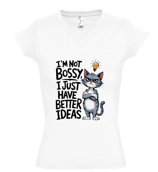 Női V nyakú póló