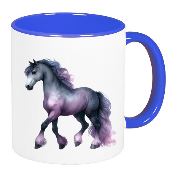 Színes fülű és belsejű bögre