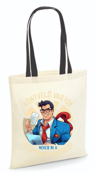 Vászontáska - színes fülű 