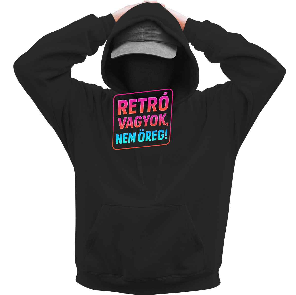 Kapucnis belebújós pulóver