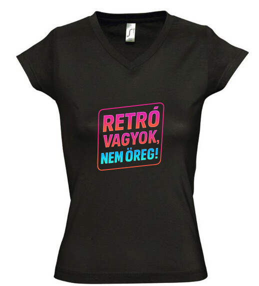 Női V nyakú póló