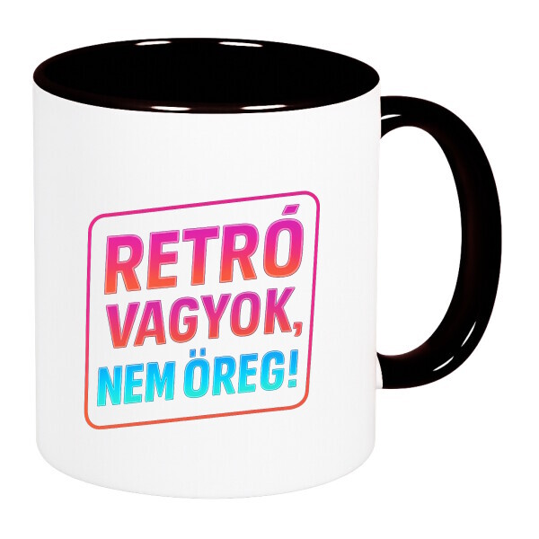 Színes fülű és belsejű bögre