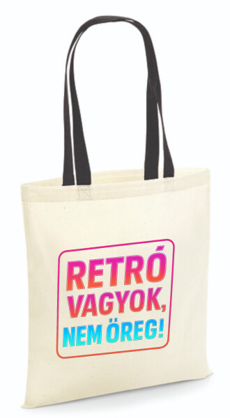 Vászontáska - színes fülű 