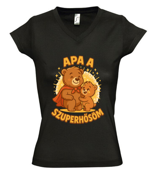 Női V nyakú póló