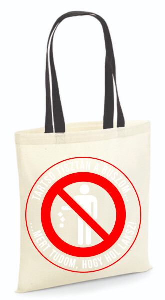 Vászontáska - színes fülű 