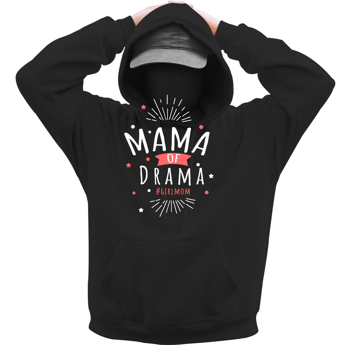 Kapucnis belebújós pulóver