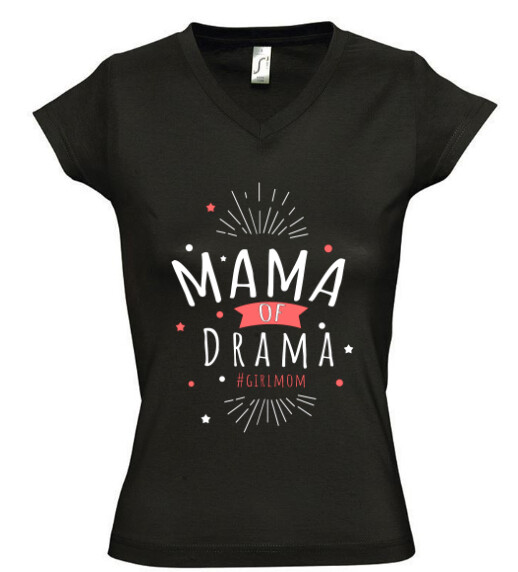 Női V nyakú póló