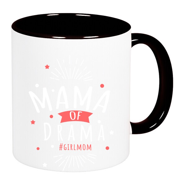 Színes fülű és belsejű bögre