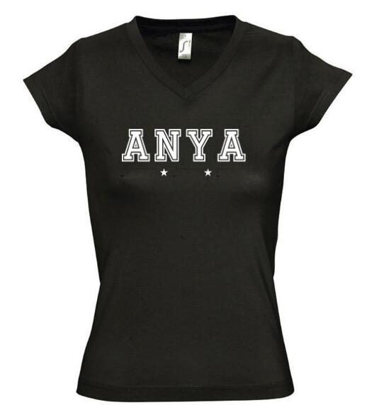 Női V nyakú póló