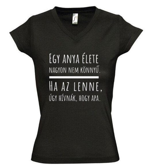 Női V nyakú póló