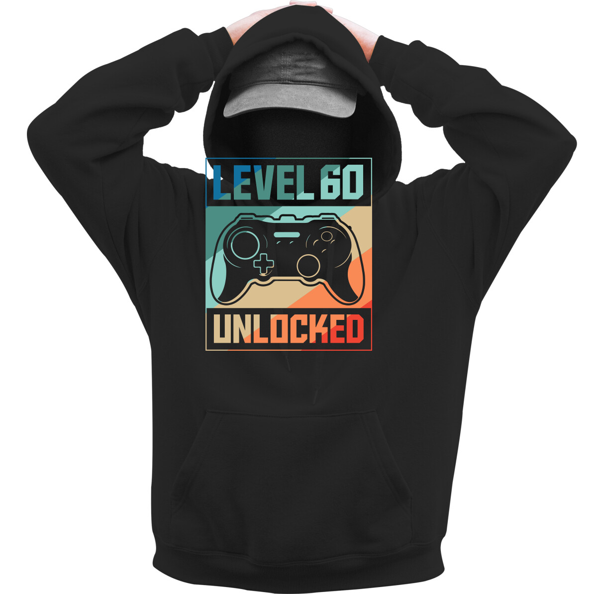 Kapucnis belebújós pulóver