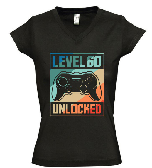 Női V nyakú póló