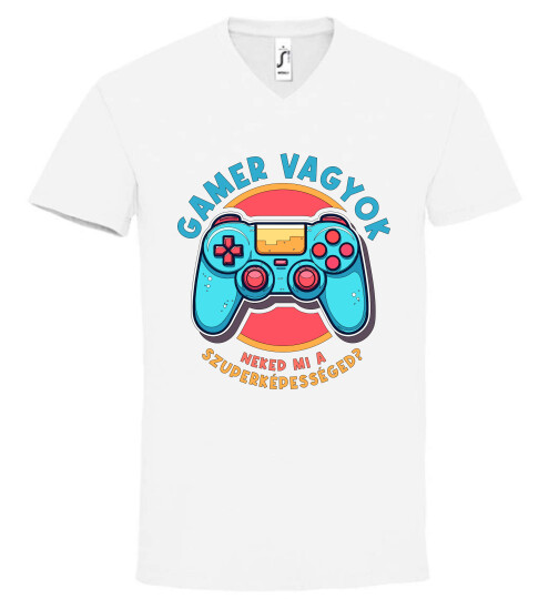 Unisex V nyakú póló