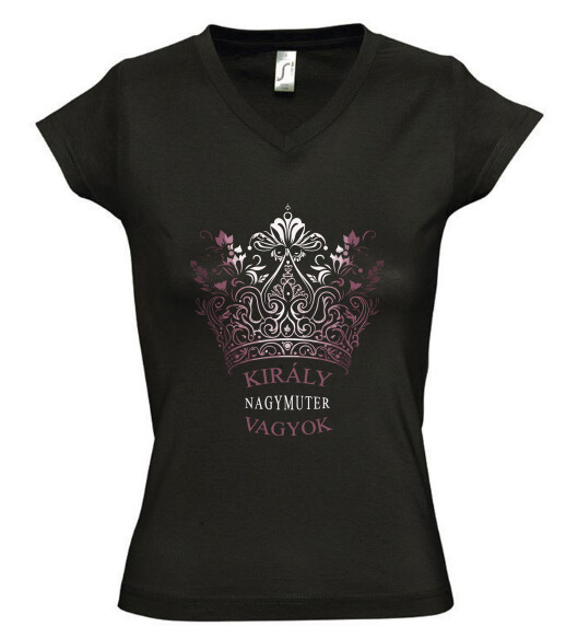 Női V nyakú póló