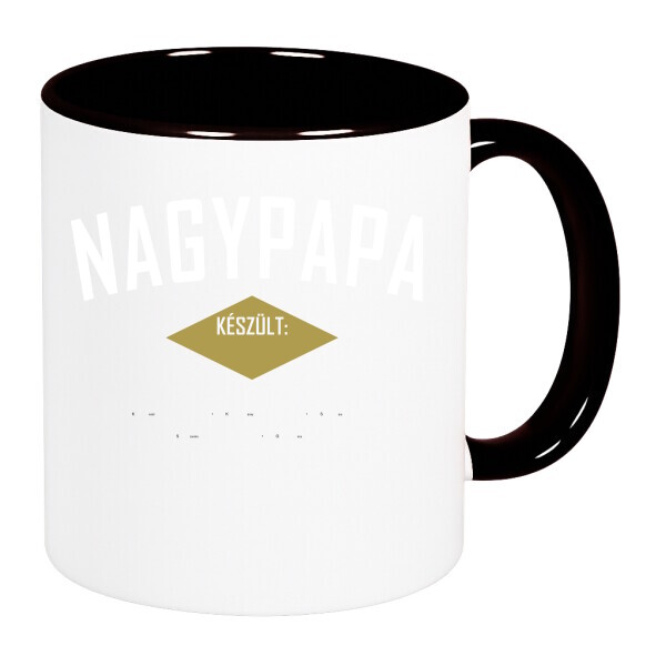 Színes fülű és belsejű bögre