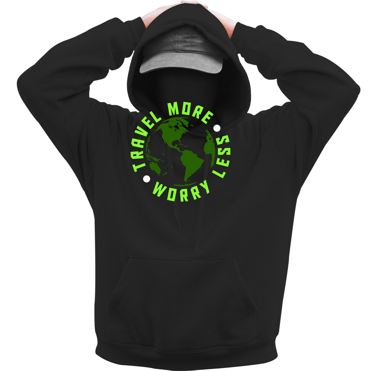 Kapucnis belebújós pulóver