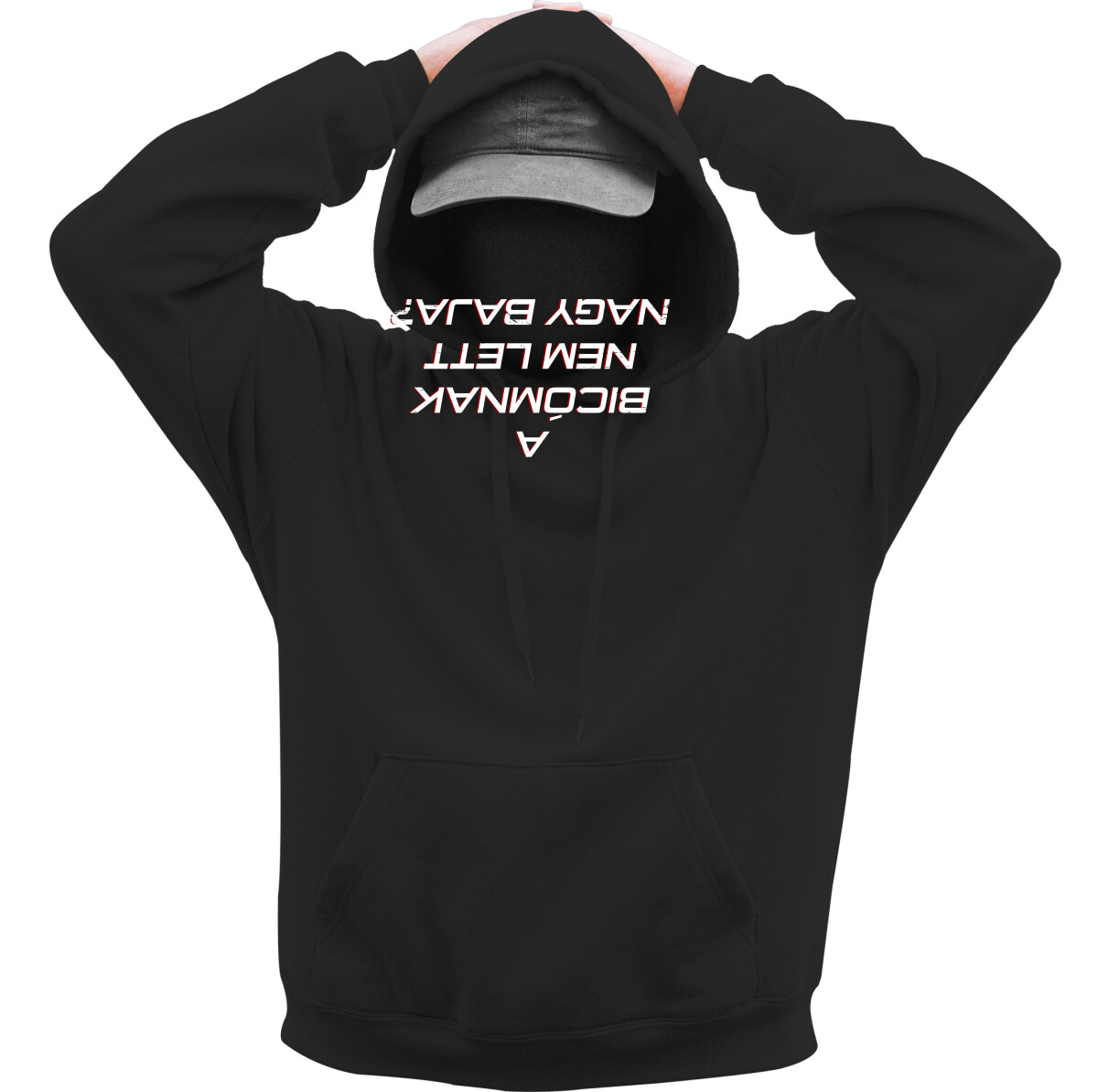 Kapucnis belebújós pulóver