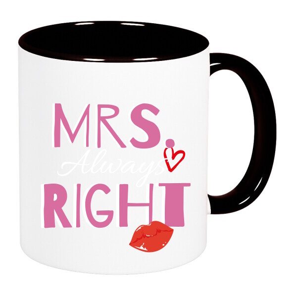 Színes fülű és belsejű bögre