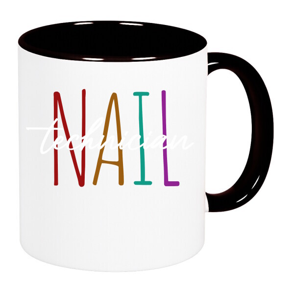 Színes fülű és belsejű bögre