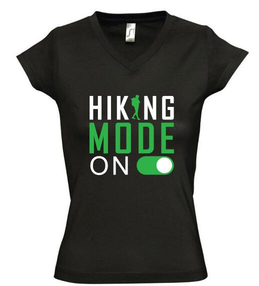 Női V nyakú póló