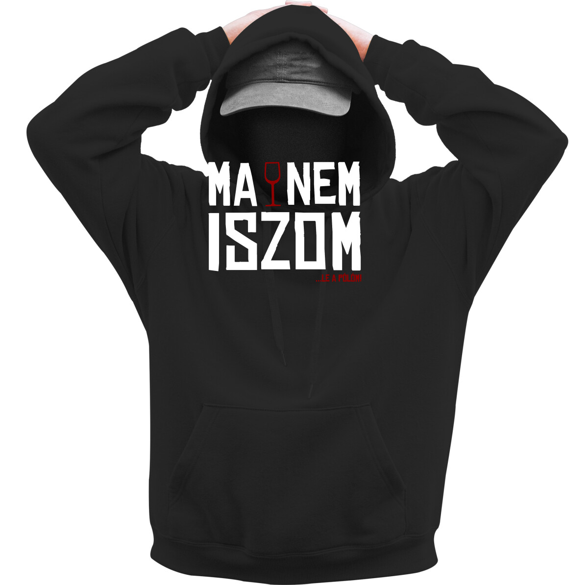 Kapucnis belebújós pulóver