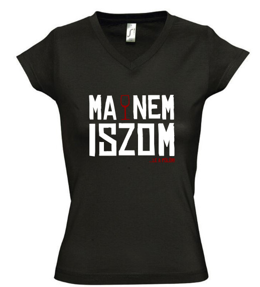 Női V nyakú póló