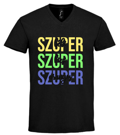 Unisex V nyakú póló