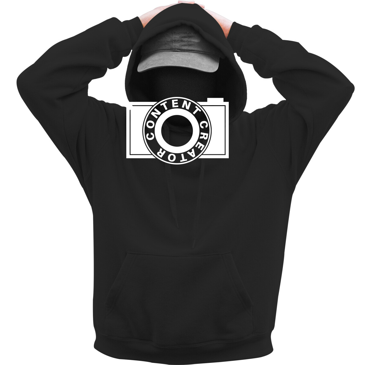 Kapucnis belebújós pulóver