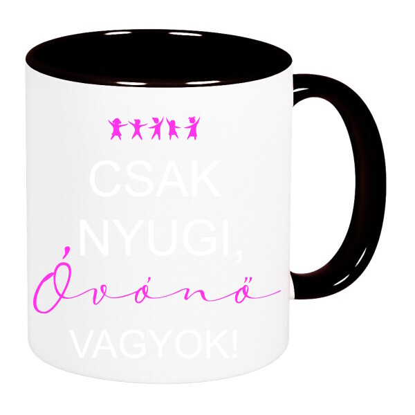 Színes fülű és belsejű bögre