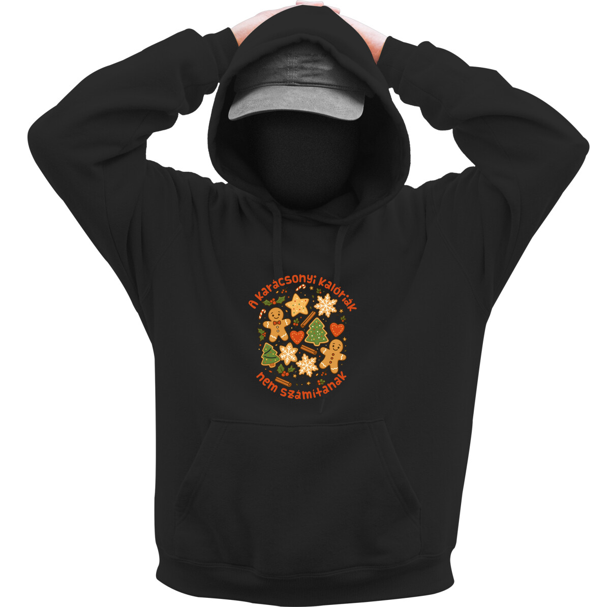 Kapucnis belebújós pulóver