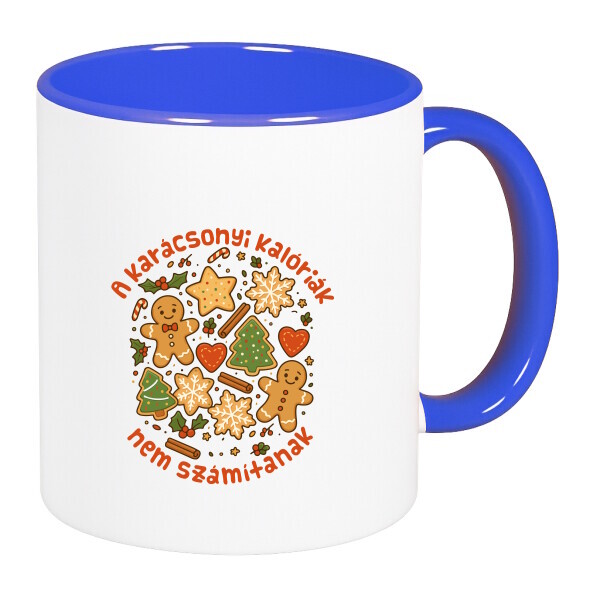 Színes fülű és belsejű bögre