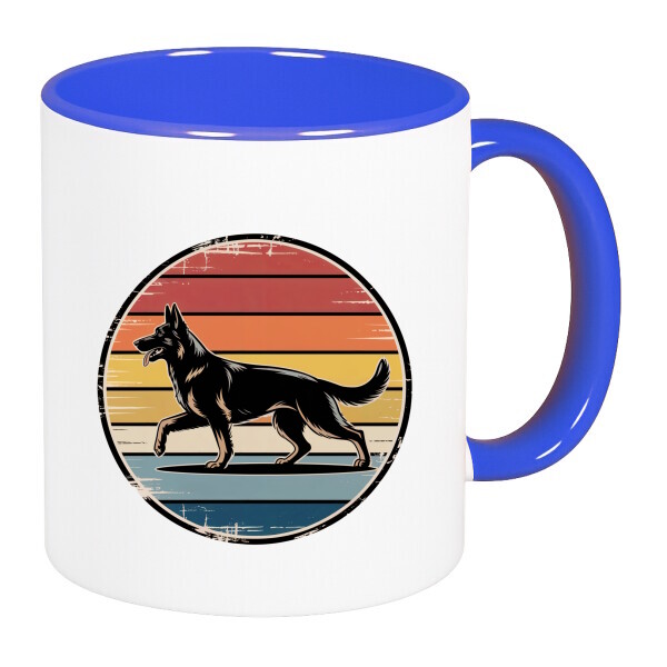 Színes fülű és belsejű bögre